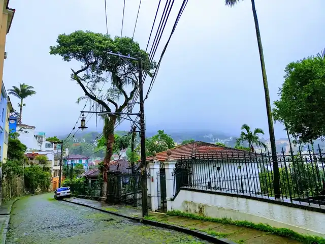 Historic hillside street in Santa Teresa